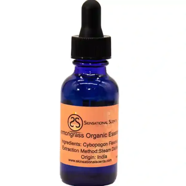 Lemongrass Organic Essential Oil : Botanical Name Cymbopogon Citratus